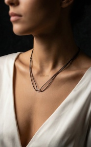 Alet - Colier Handmade cu Pietre Semipretioase Hematit si Accesorii din Argint 925