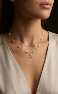 Colier Floating Pearls Argint Aripa
