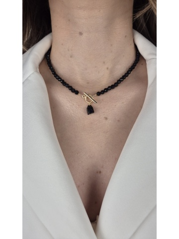 Colier Handmade Argint placat cu Aur Turmalina
