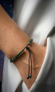 Alet - Bratara Handmade din Aur 14K pentru Zodia Rac, Rubin si Smarald