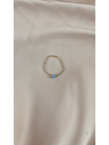 Inel handmade din argint placat cu Aur și Apatit