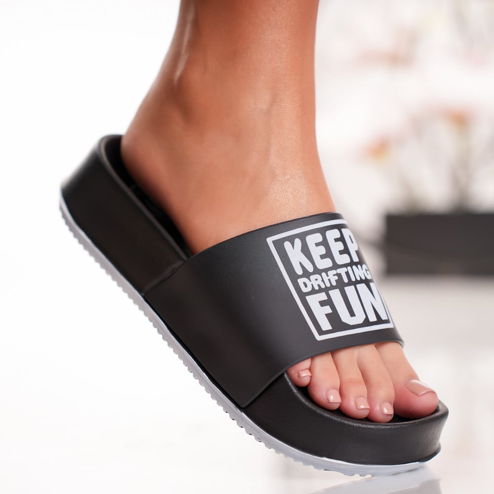 Papuci Keep Fun - 3196-2 Black