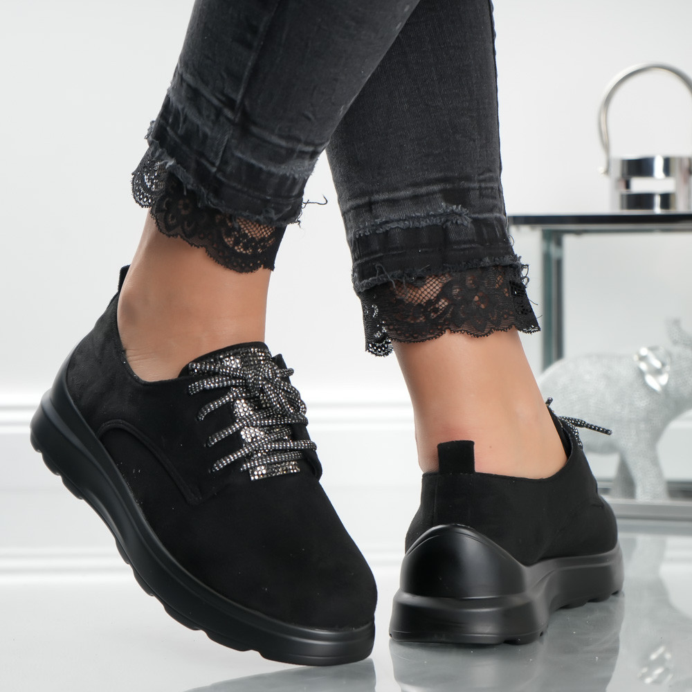 Pantofi Casual Adelyn - 851 Black - 2 | YEO