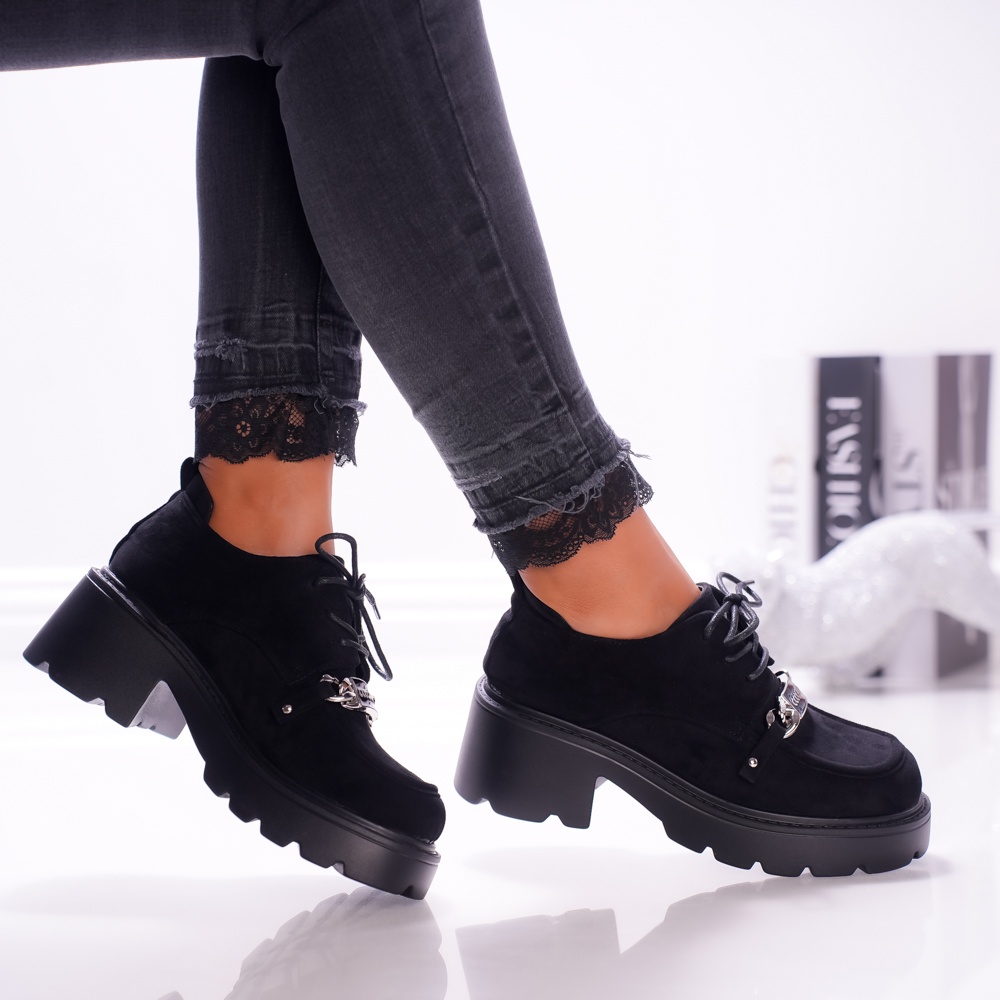 Pantofi Casual Nadia - 610 Black - 2 | YEO