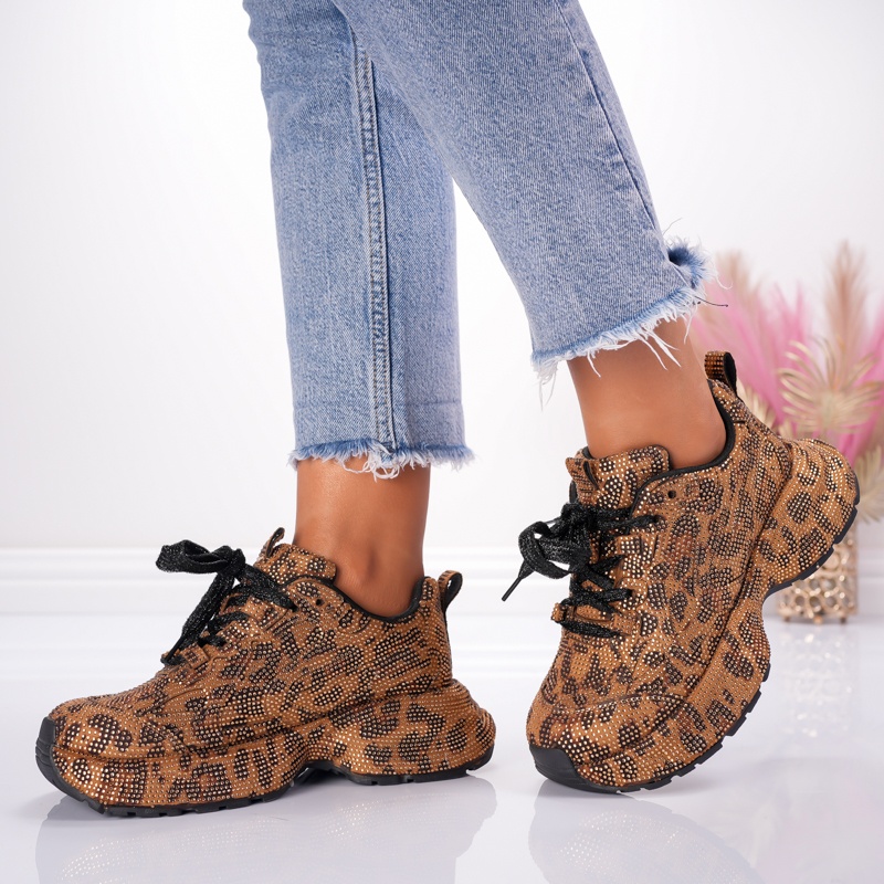 Pantofi Sport Amelie - 1042 Leopard Print - 3 | YEO