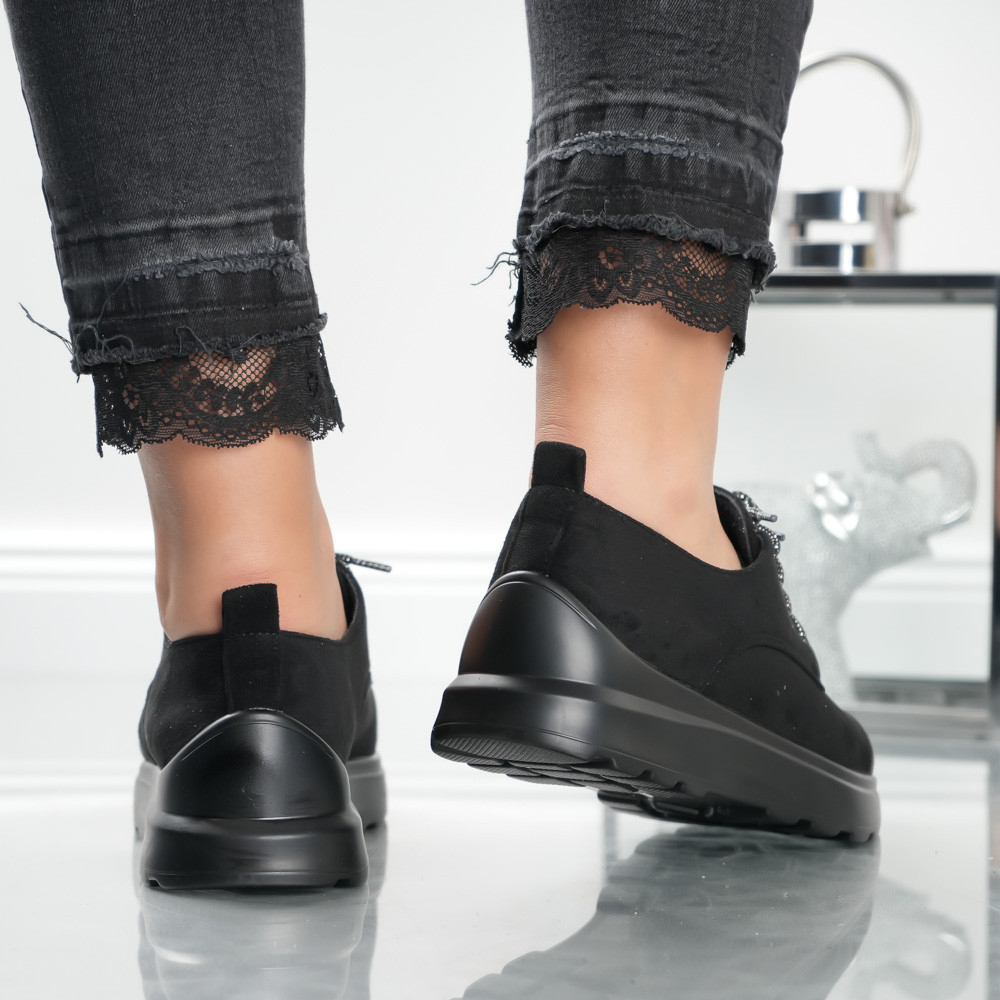 Pantofi Casual Adelyn - 851 Black - 3 | YEO