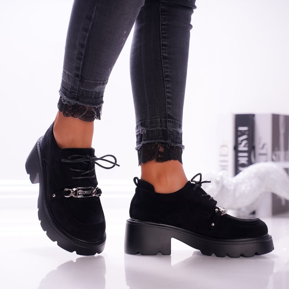 Pantofi Casual Nadia - 610 Black - 3 | YEO