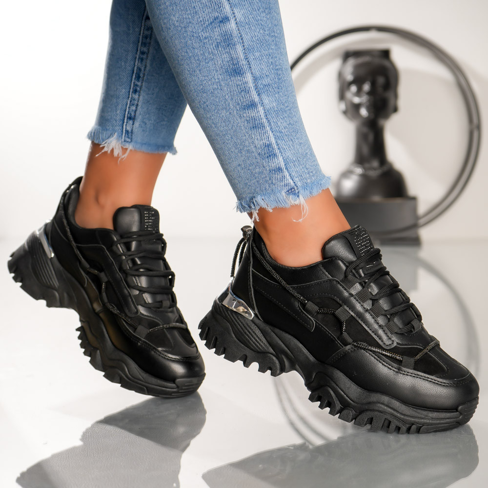 Pantofi Sport Chain - H108 Black - 1 | YEO