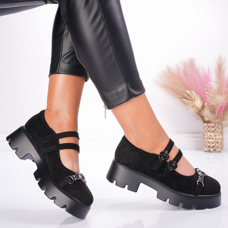 Pantofi Casual Doll - X25-1722B Black - 2 | YEO