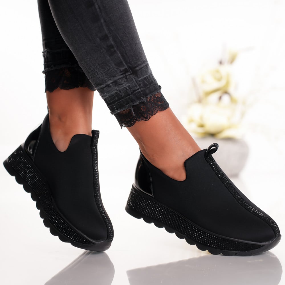 Pantofi Casual Ella - 3KMD18 Black 01 - 1 | YEO