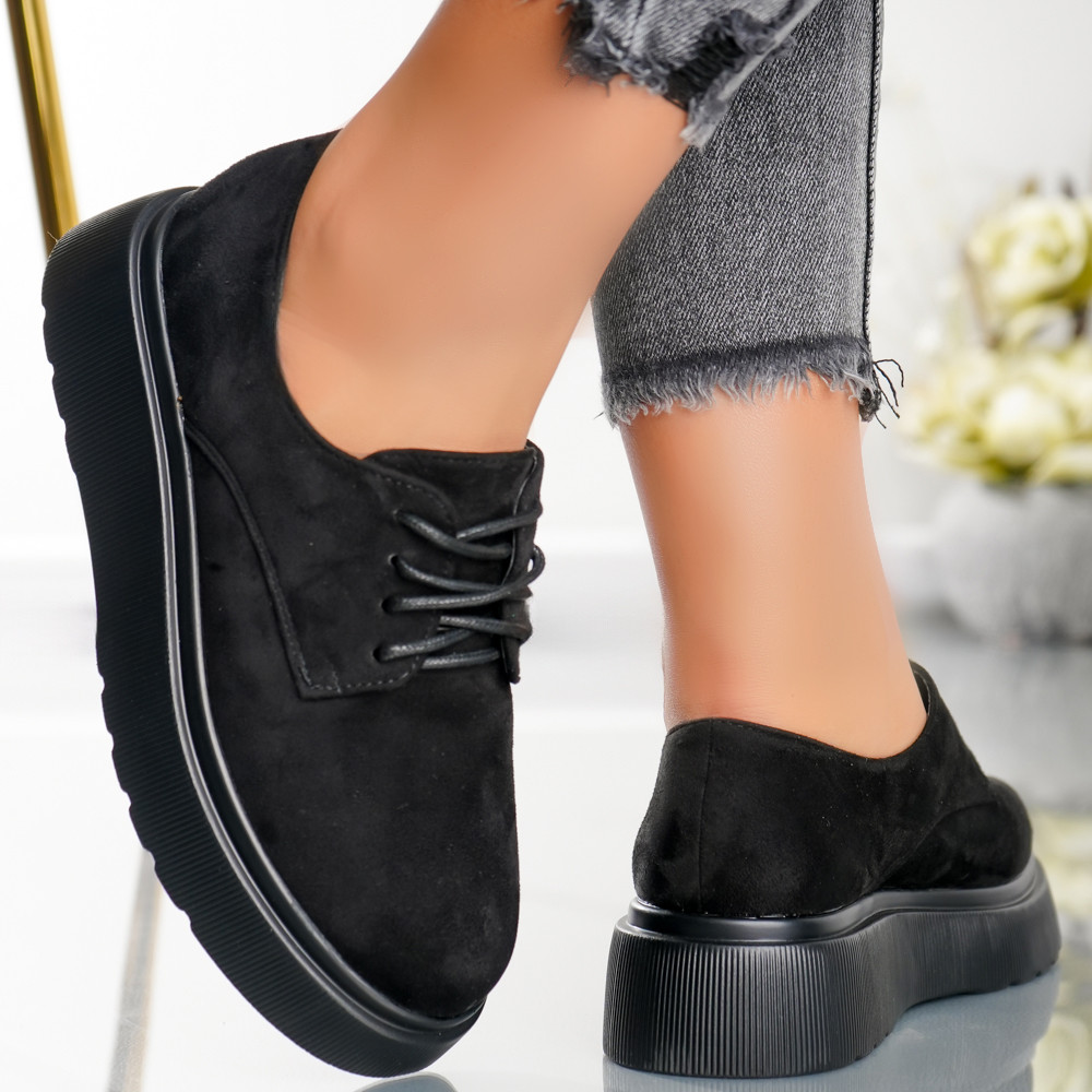 Pantofi Casual Ella - T-280A Black - 2 | YEO