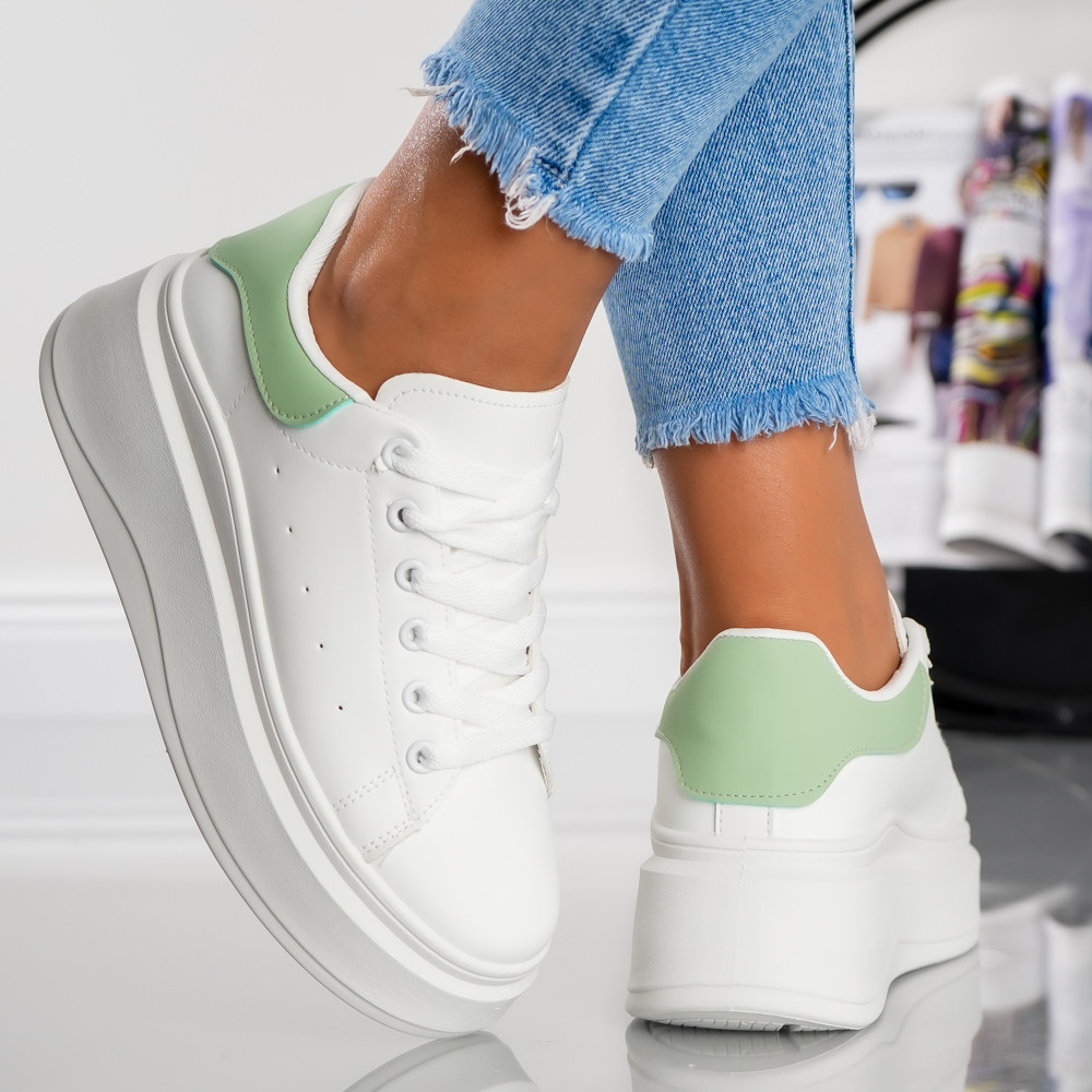 Pantofi Casual Jennifer - H08 Green - 3 | YEO