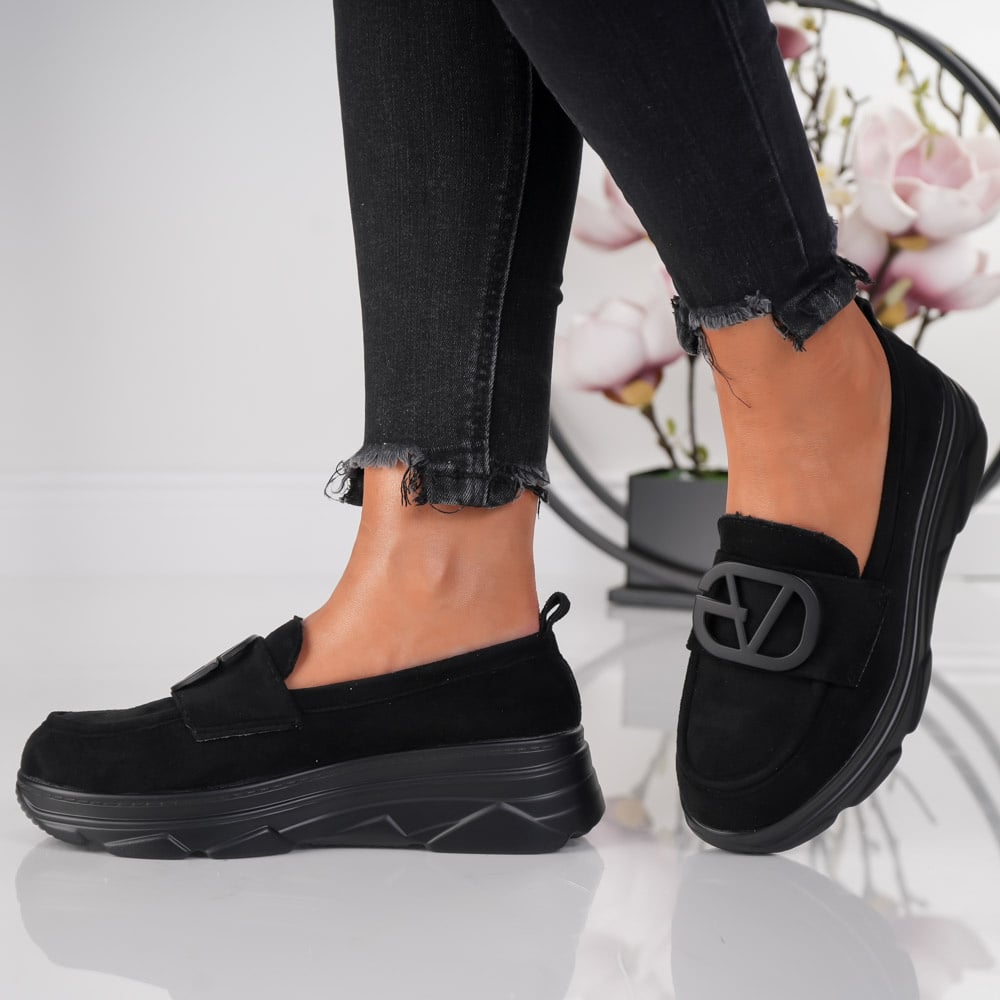 Pantofi Casual Vanda - 714 Black - 1 | YEO