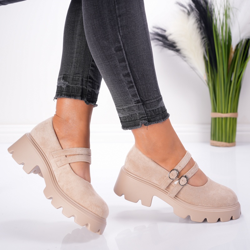 Pantofi Casual Zera - 1028 Beige - 1 | YEO