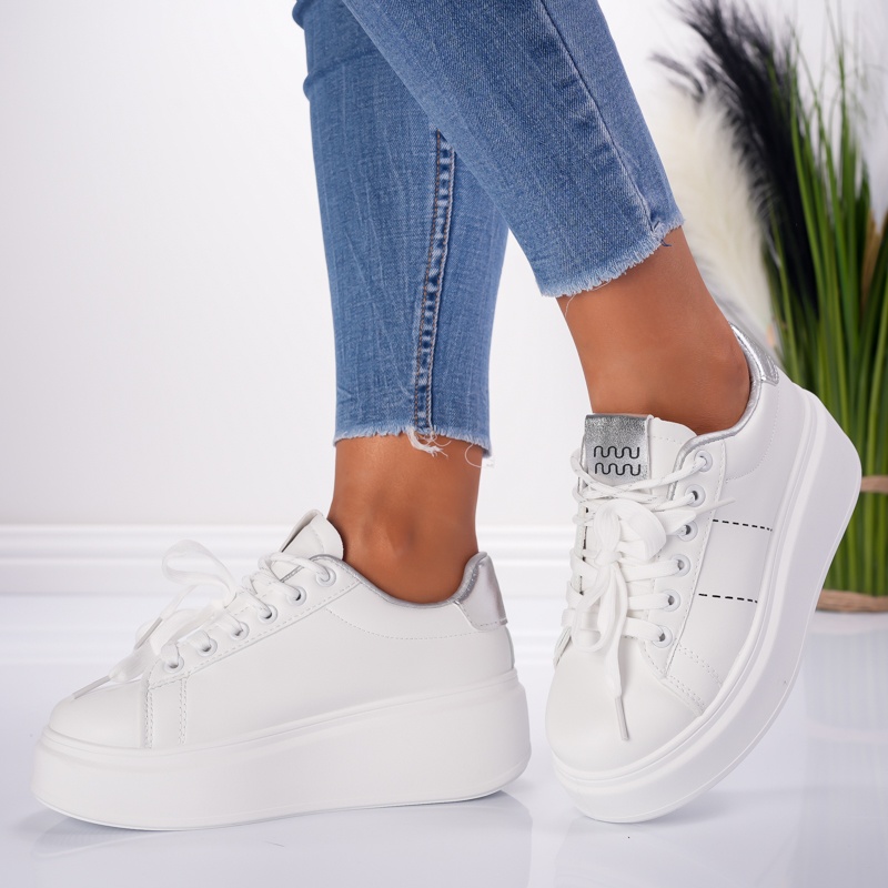 Pantofi Sport Karla - MK046 White - 3 | YEO