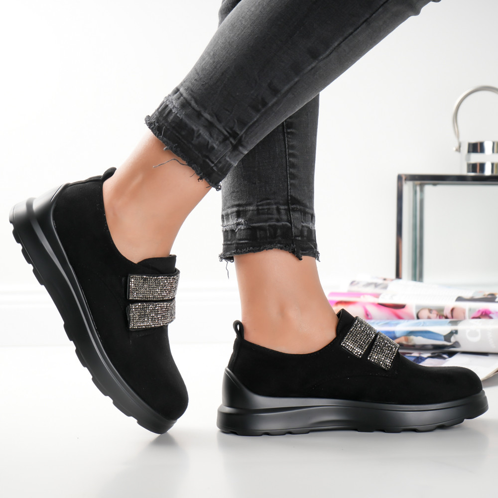 Pantofi Casual Adelyn - 853 Black - 3 | YEO