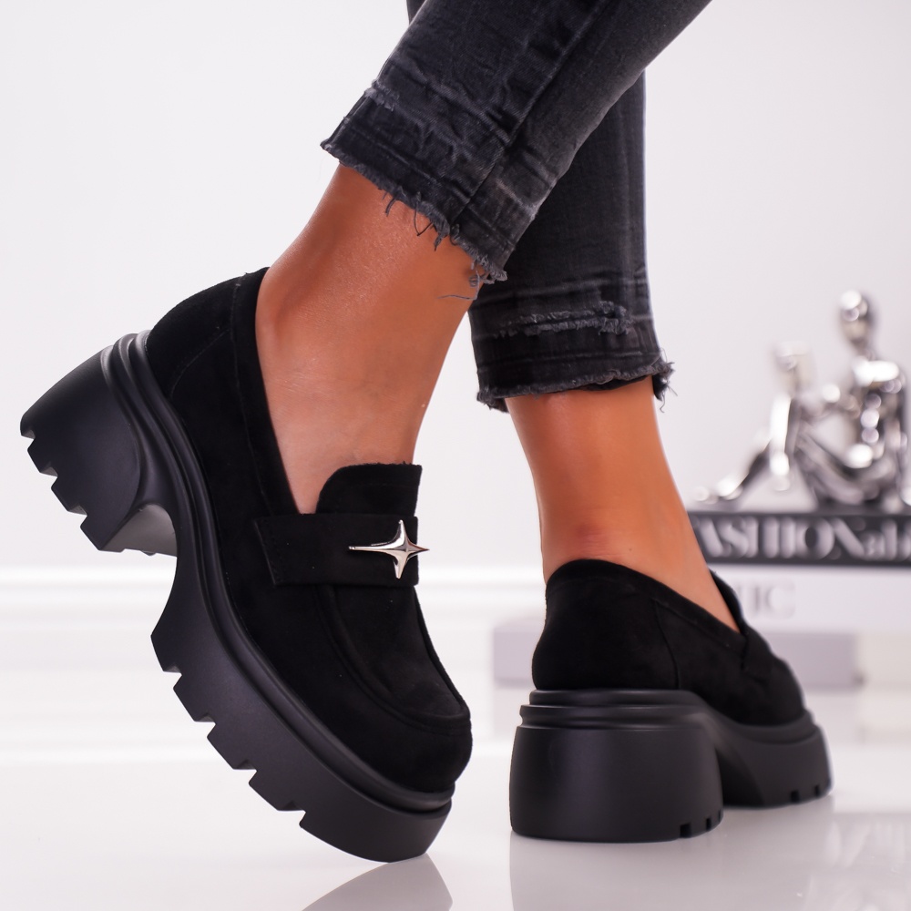 Pantofi Casual Creamy - 3WL175 Black 03 - 2 | YEO