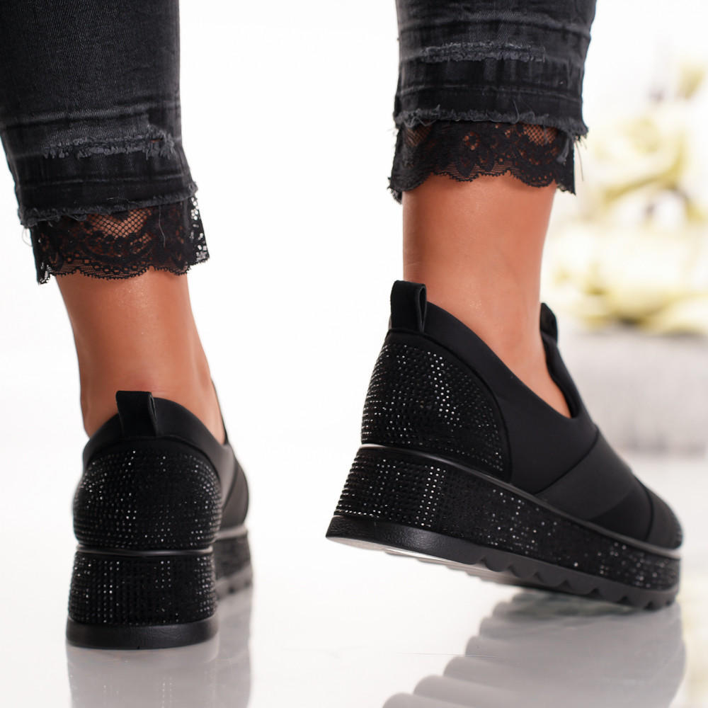 Pantofi Casual Ella - 3KMD16 Black 01 - 3 | YEO