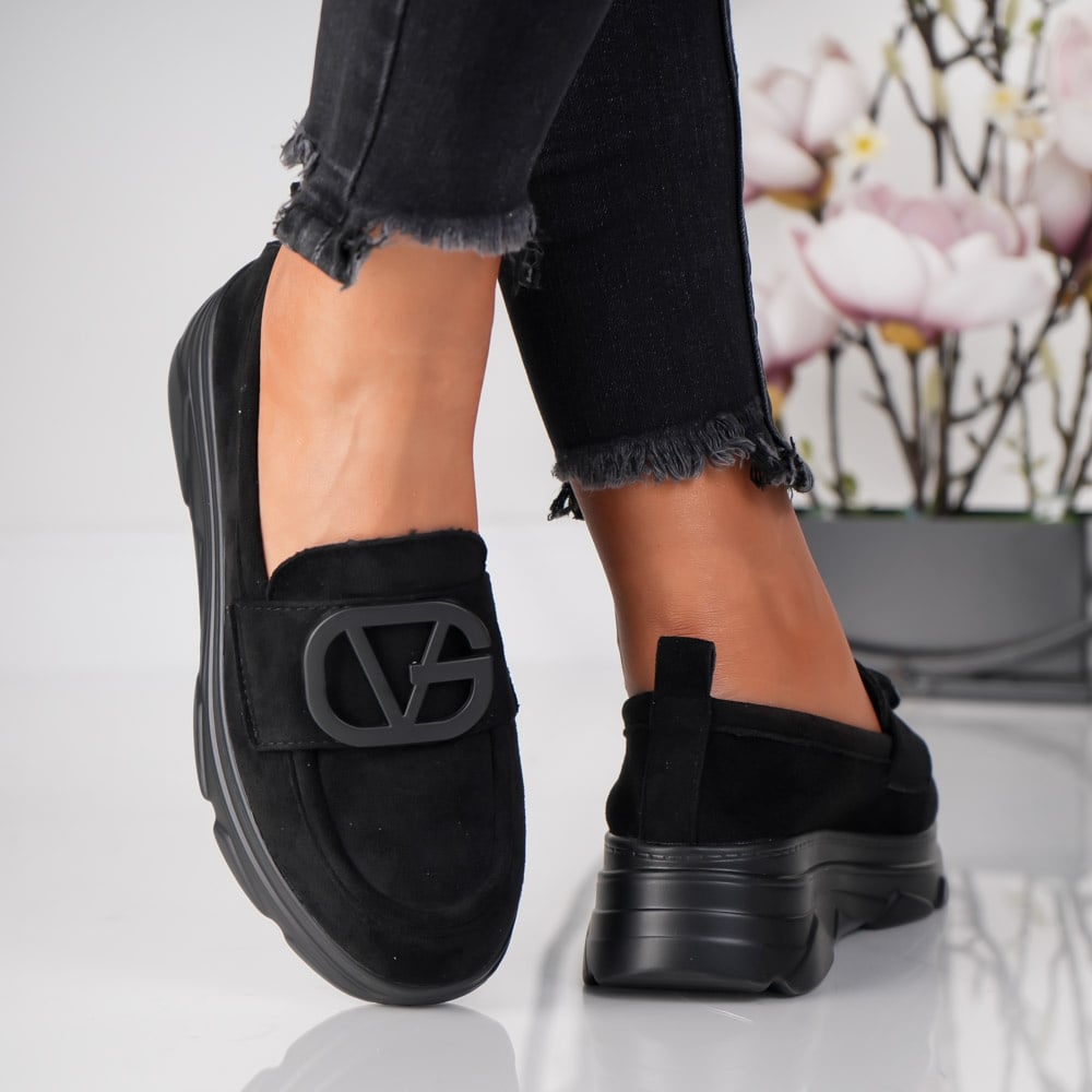 Pantofi Casual Vanda - 714 Black - 2 | YEO