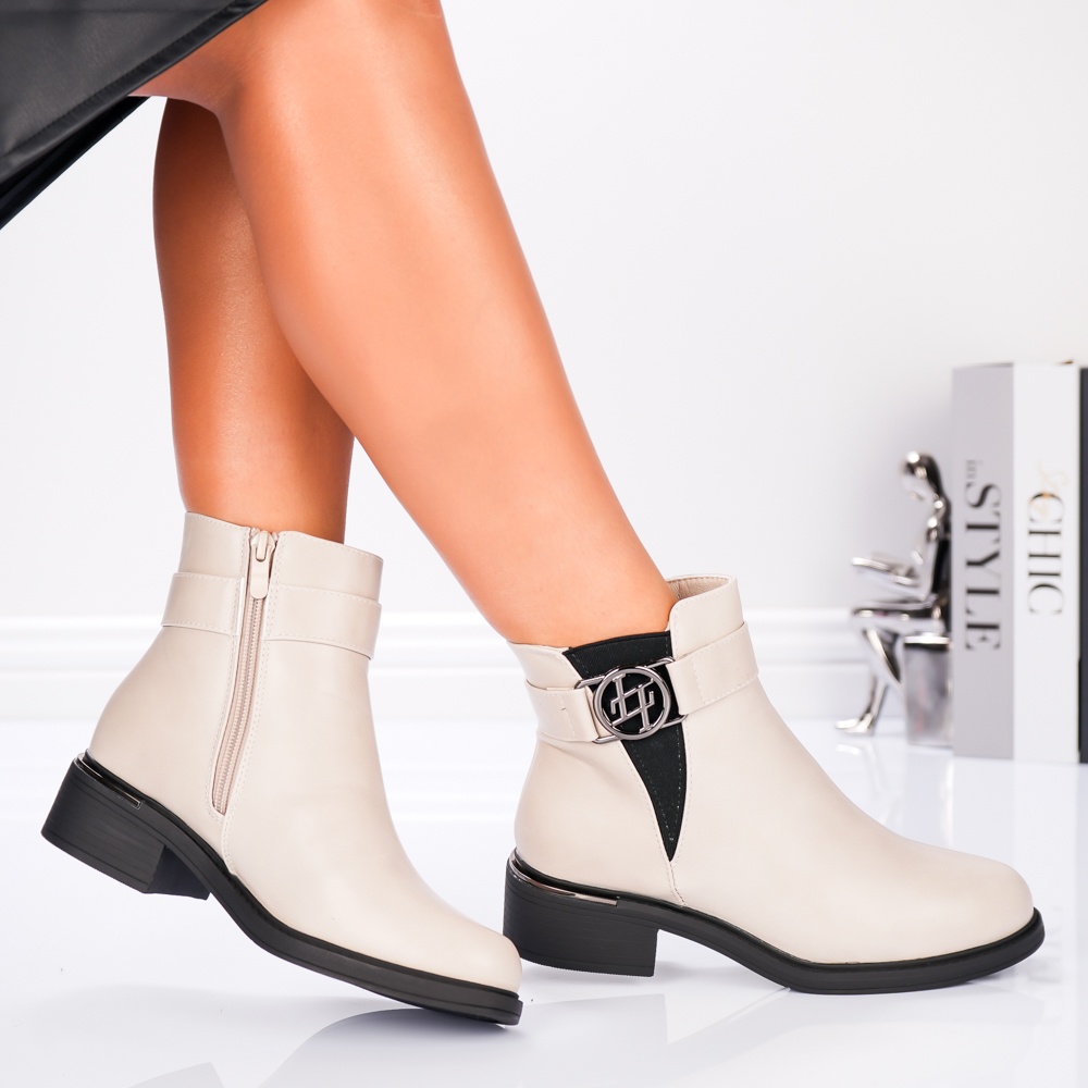 Botine Dama - B23-96 Beige - 1 | YEO