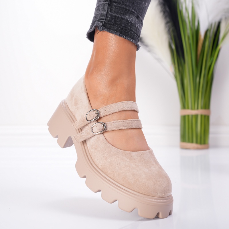 Pantofi Casual Zera - 1028 Beige - 2 | YEO