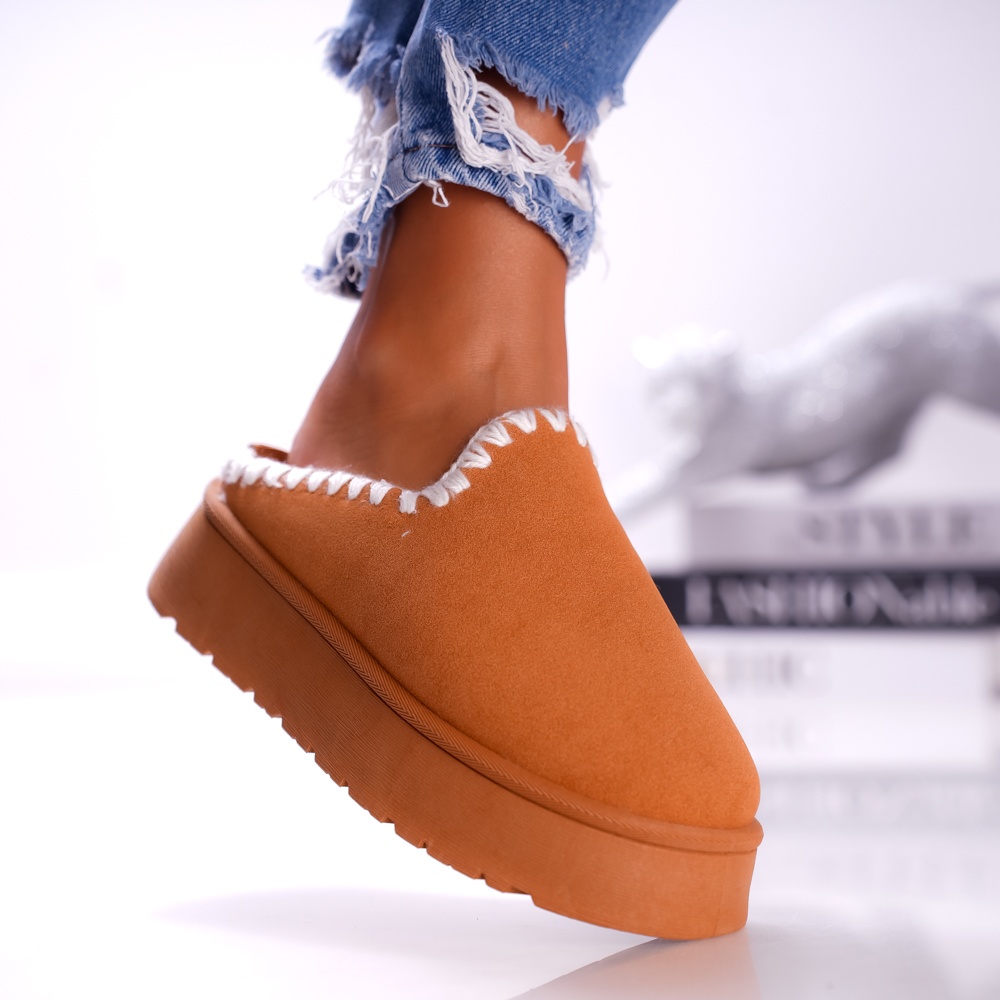 Papuci Casual UG - B24-1585 Camel - 1 | YEO