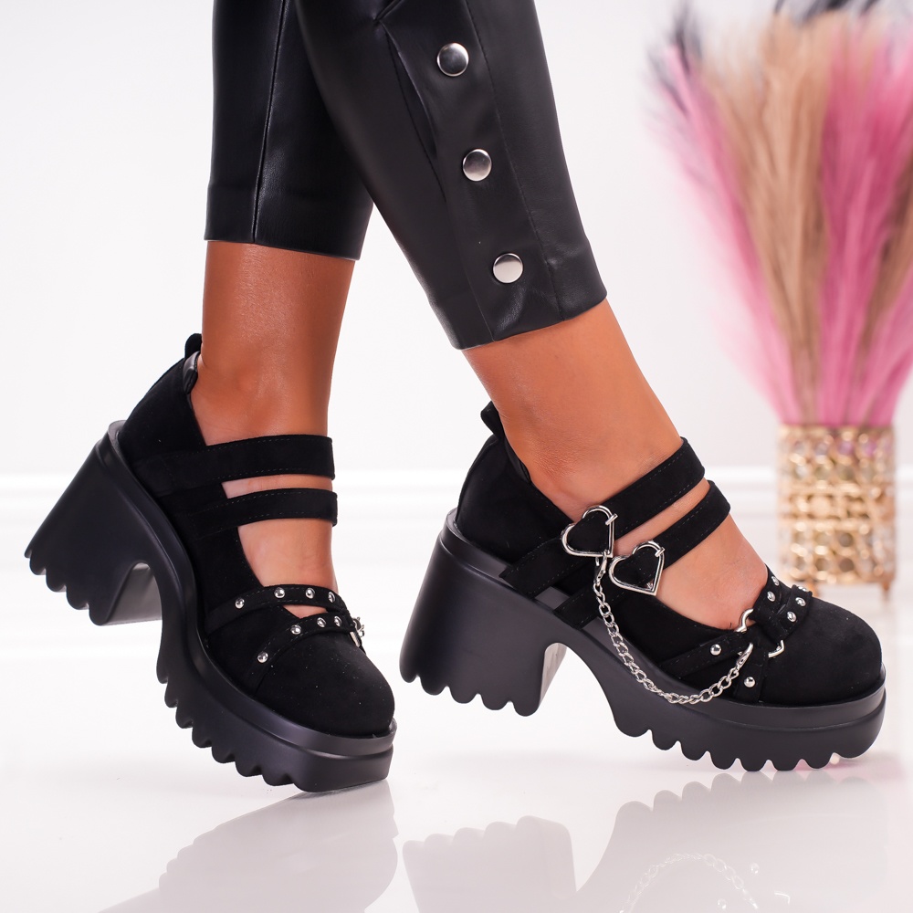 Pantofi Casual Heart - 3WL97 Black - 2 | YEO