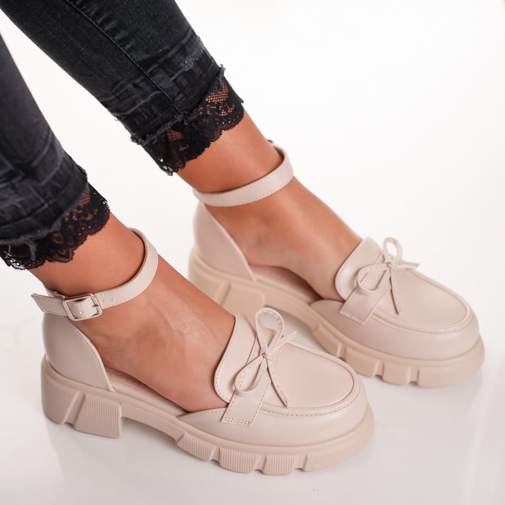 Pantofi Casual Mara - 3H12 Beige 02 - 3 | YEO