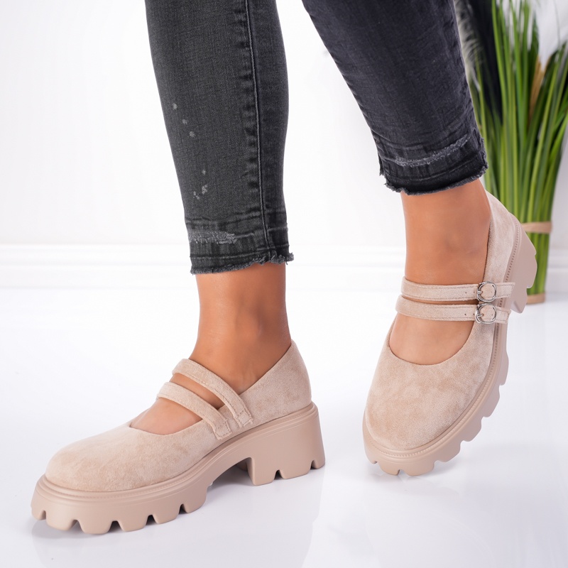 Pantofi Casual Zera - 1028 Beige - 3 | YEO