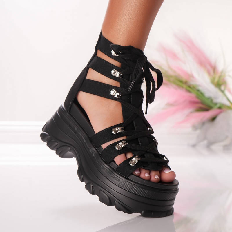 Ghete Dama cu Platforma - 5WL18 Black - 1 | YEO