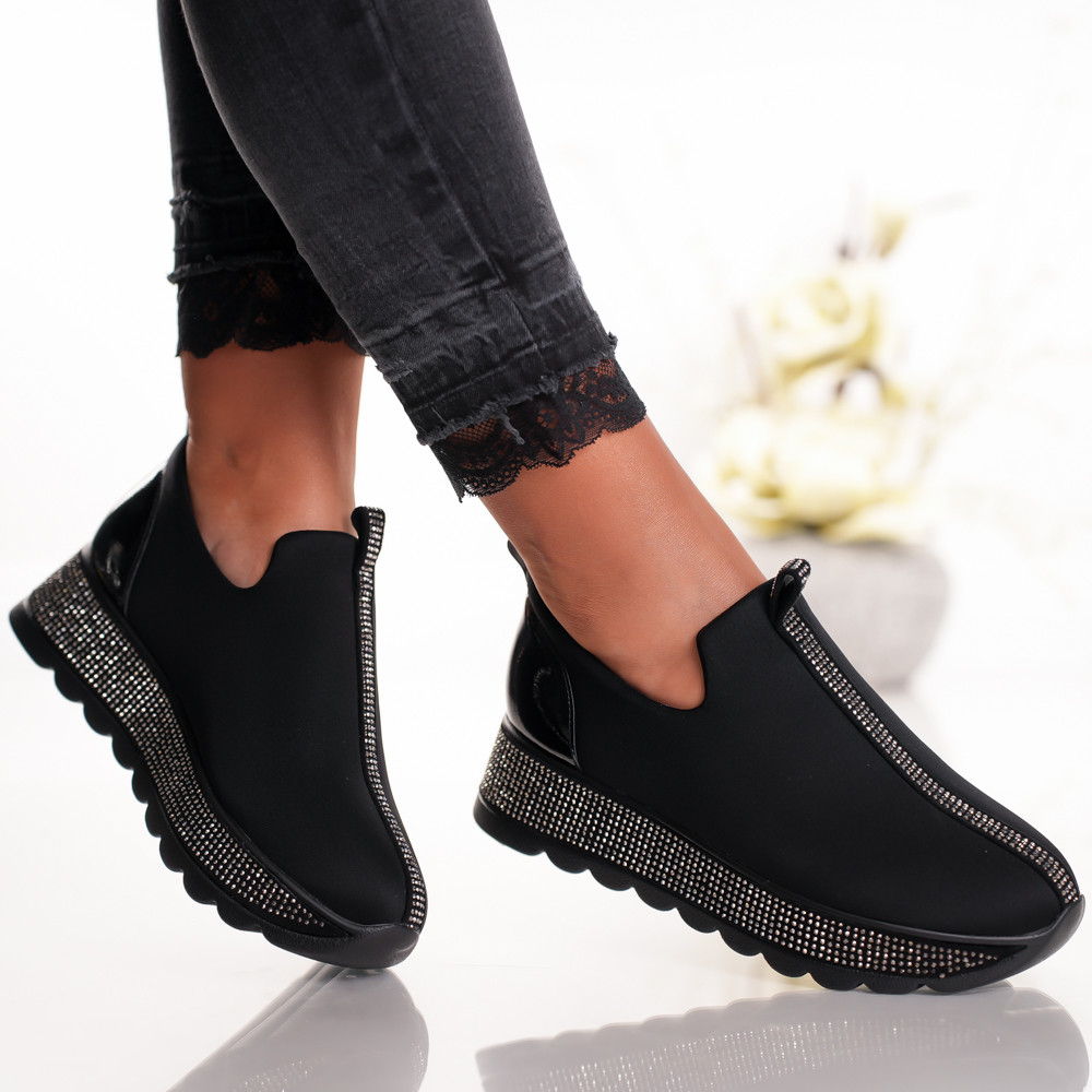 Pantofi Casual Ella - 3KMD18 Black 02 - 1 | YEO