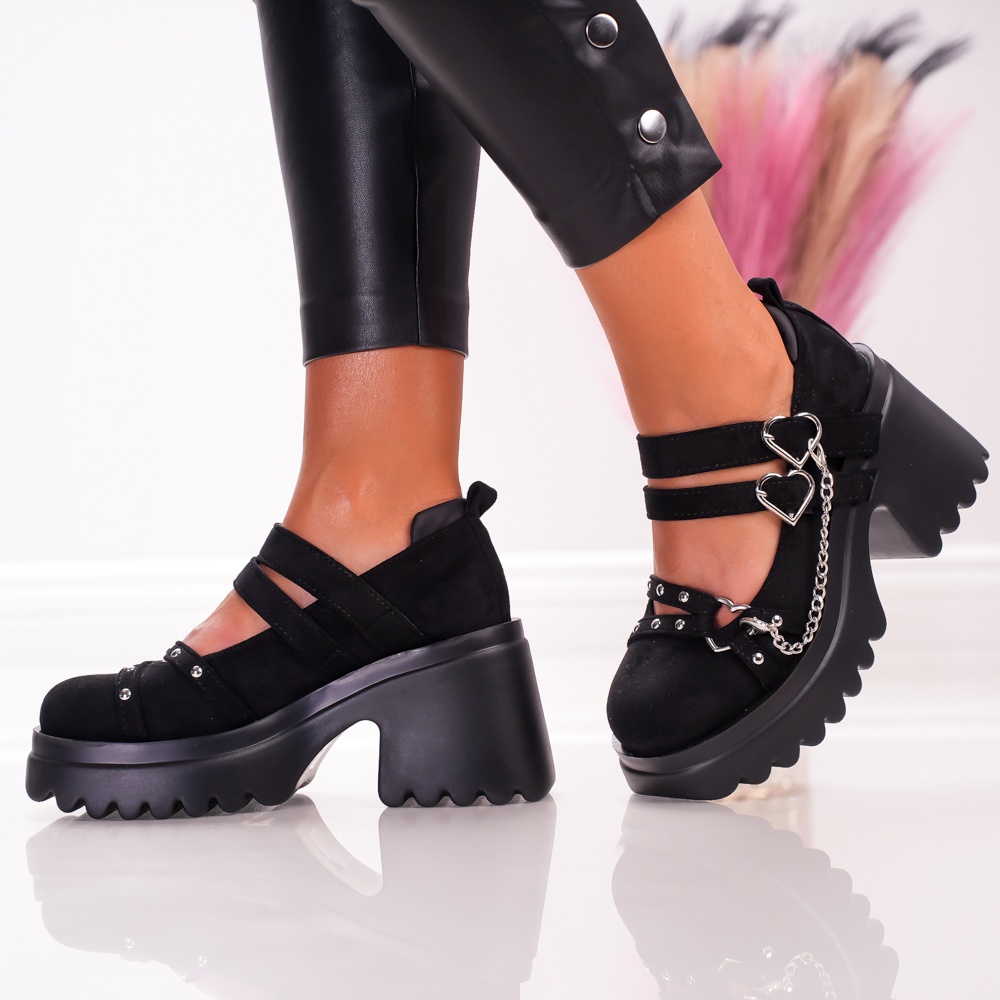 Pantofi Casual Heart - 3WL97 Black - 3 | YEO