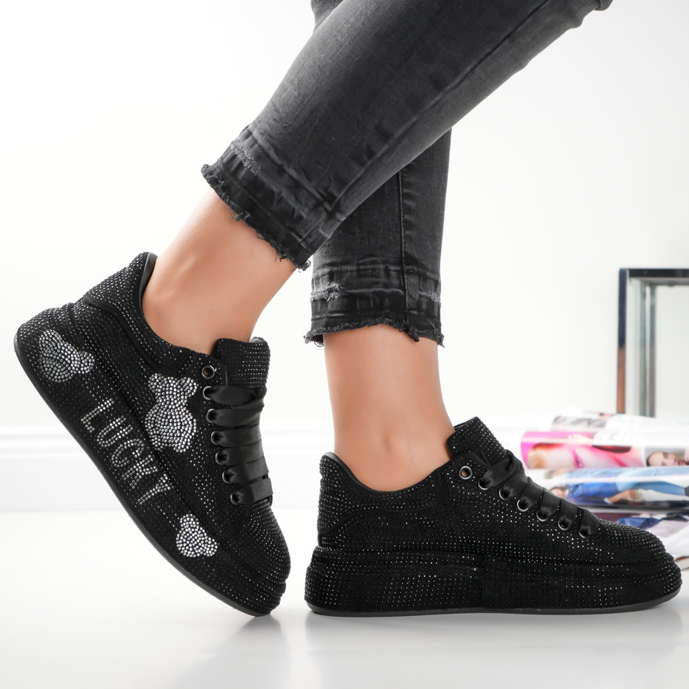 Pantofi Casual Lucky - 981 Black - 3 | YEO