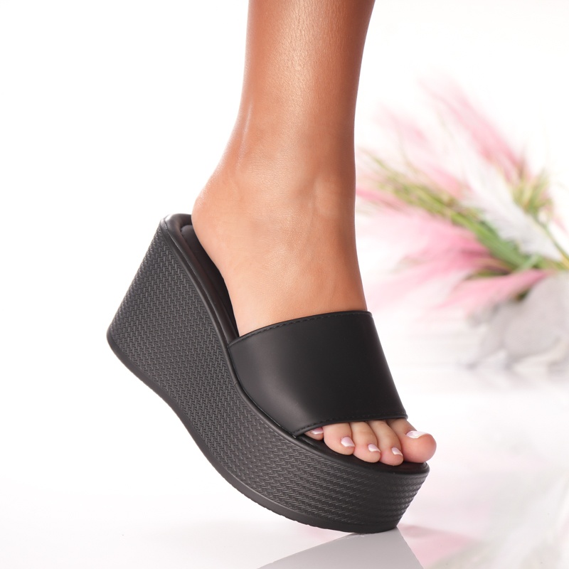Papuci Cu Platforma - 5WL6 Black - 2 | YEO