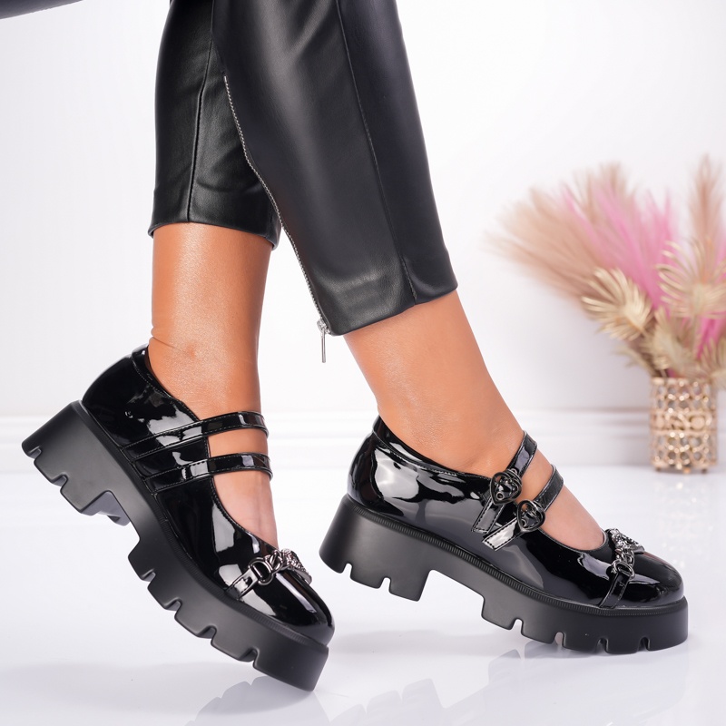 Pantofi Casual Doll - X25-1722A Black - 2 | YEO