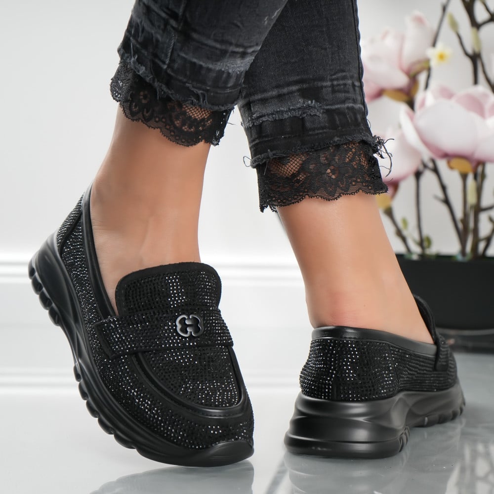 Pantofi Casual Elizabeta - 850 Black - 1 | YEO