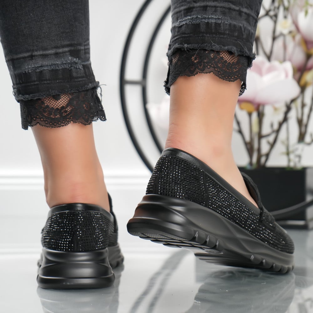 Pantofi Casual Elizabeta - 850 Black - 2 | YEO