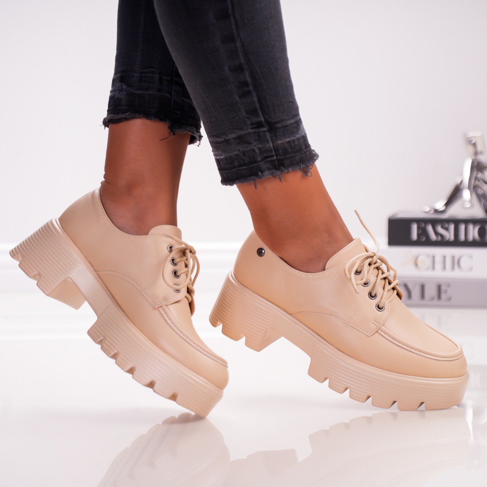 Pantofi Casual Lady SS - L11-212 Beige - 2 | YEO