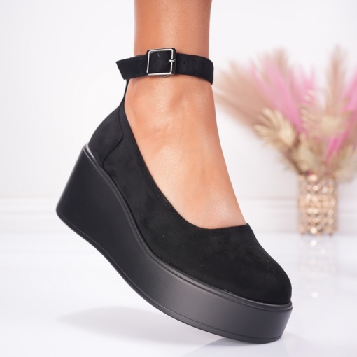 Pantofi Casual cu Platforma Deea - 1038 Black - Img 1
