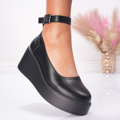 Pantofi Casual cu Platforma Deea - 1039 Black - Img 1