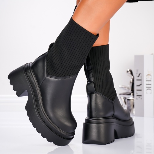 Ghete Dama Cu Platforma - 3WL61 Black - Img 1