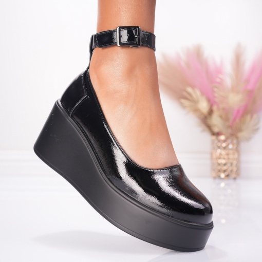 Pantofi Casual cu Platforma Deea - 1037 Black - Img 1
