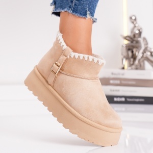 Ghete Casual UG -CozyBelt VL255 Beige - Img 2