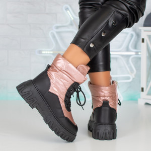Ghete Dama Apreschiuri Vanda - 2XJ67 Black-Pink - Img 3