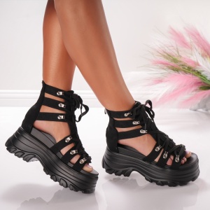 Ghete Dama cu Platforma - 5WL18 Black - Img 4