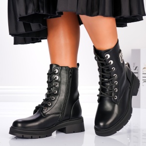 Ghete Dama -Icon Leather B24-1530 Black - Img 4