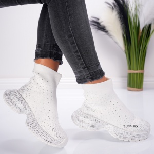 Ghete Dama LuckLuck - B25-2502 White - Img 2