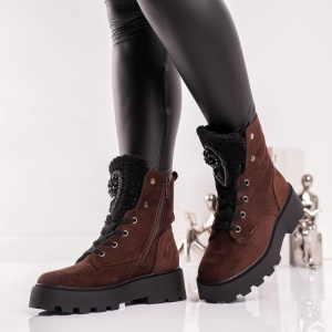 Ghete Dama Mille - GlamFur HX1121B Brown - Img 4