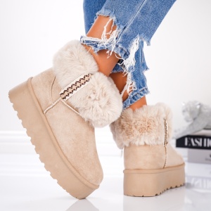 Ghete Tip UG -SoftFur Classic JIA003 Beige