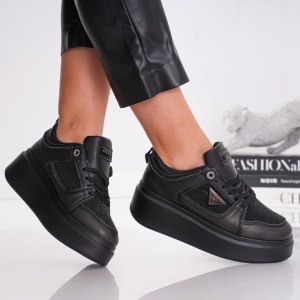 Pantofi Casual Meaw - MK150 Black - Img 3